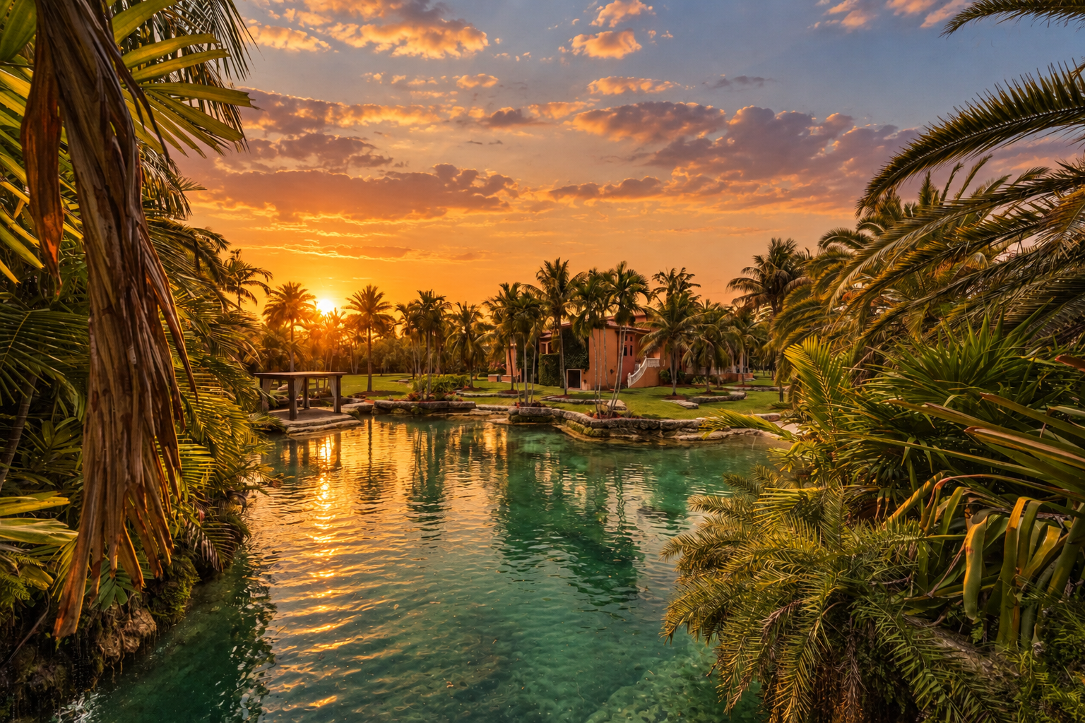 The lagoon at last light