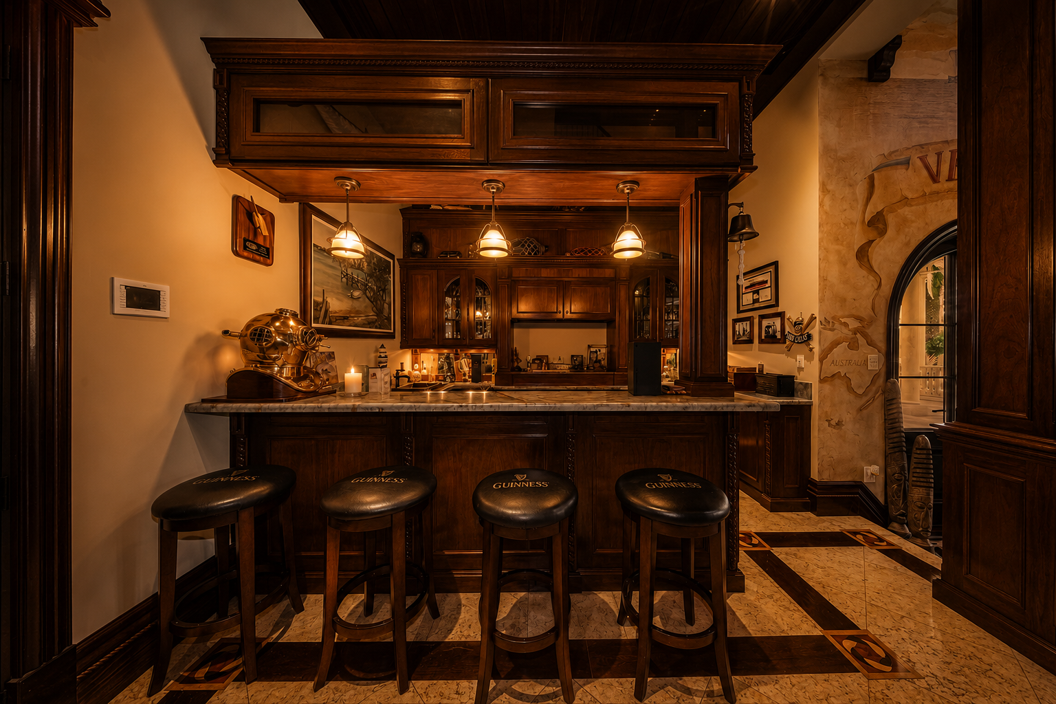 Trophy room and bar